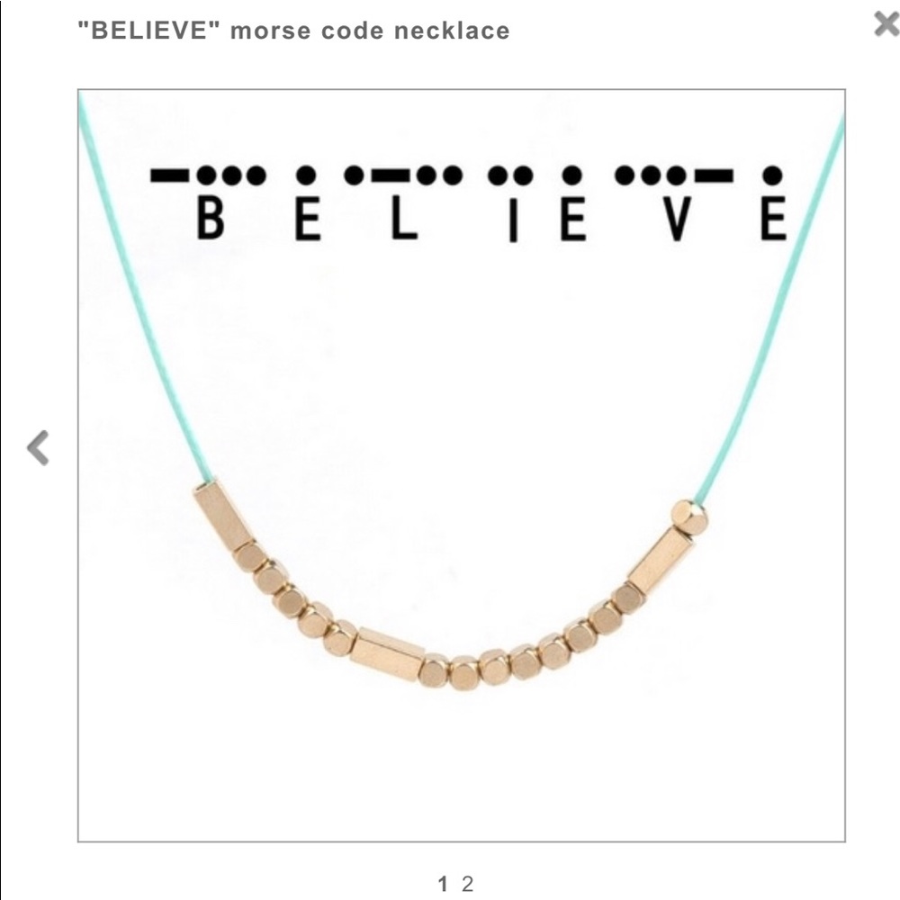 Believe in Morse Code Necklace